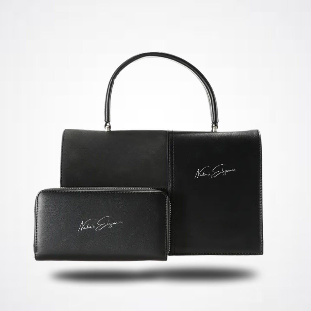 Elegance Black Leather Set