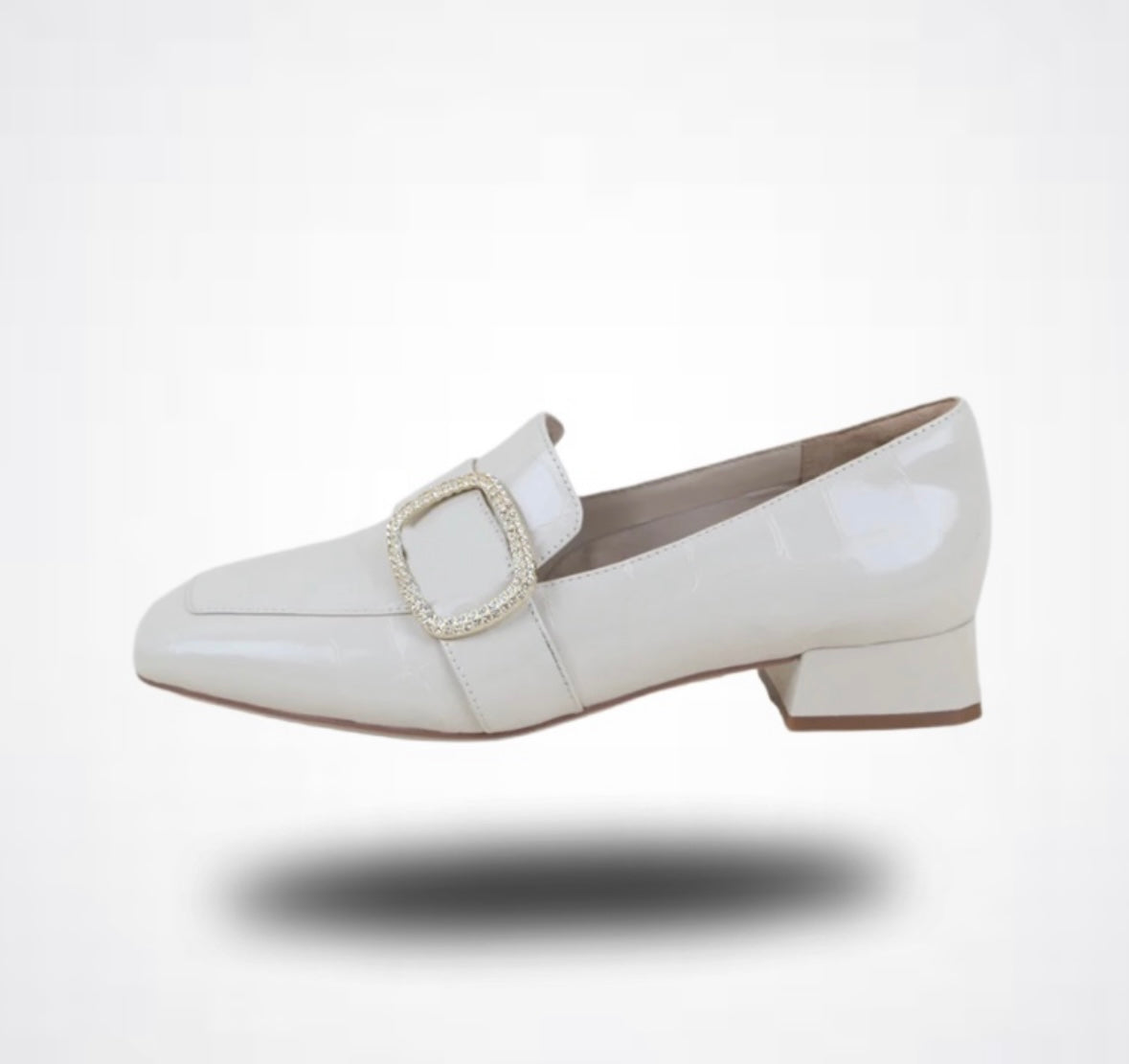 Elegance White Heeled Flats